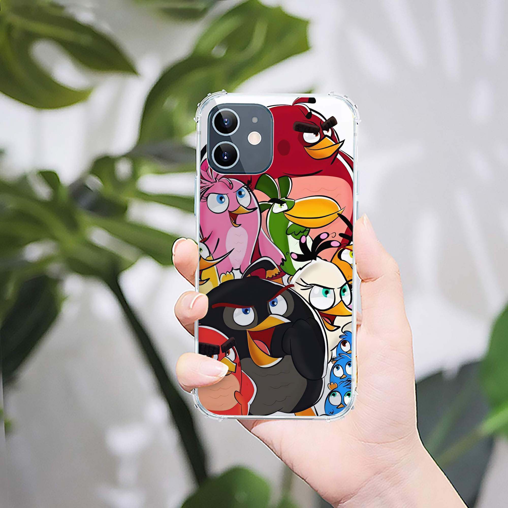 （画像用） Angry Birds アングリーバード 【iPhone 12シリーズ対応】透明スマホケース（クリアソフトケース）